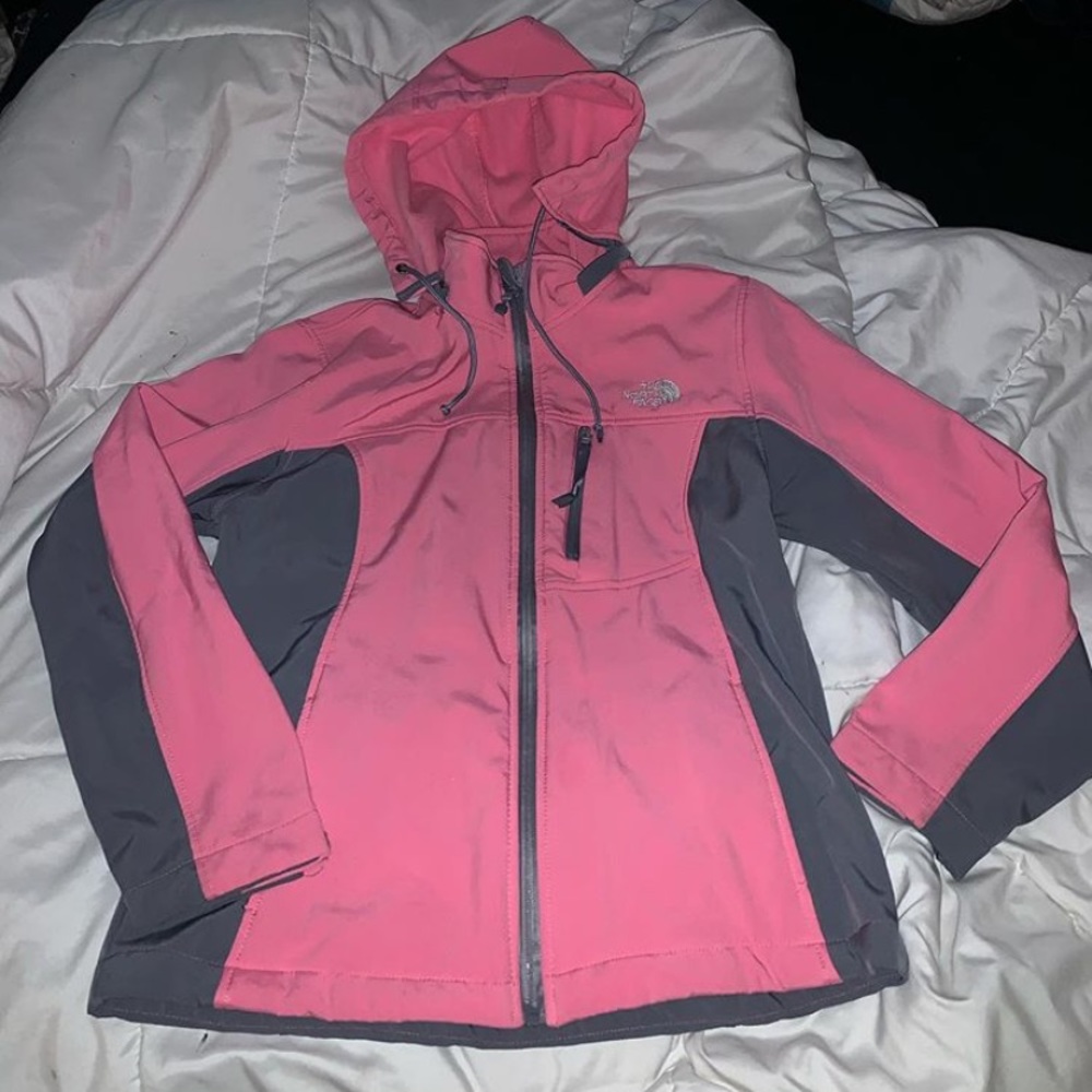 Pink&Gray Northface RainCoat